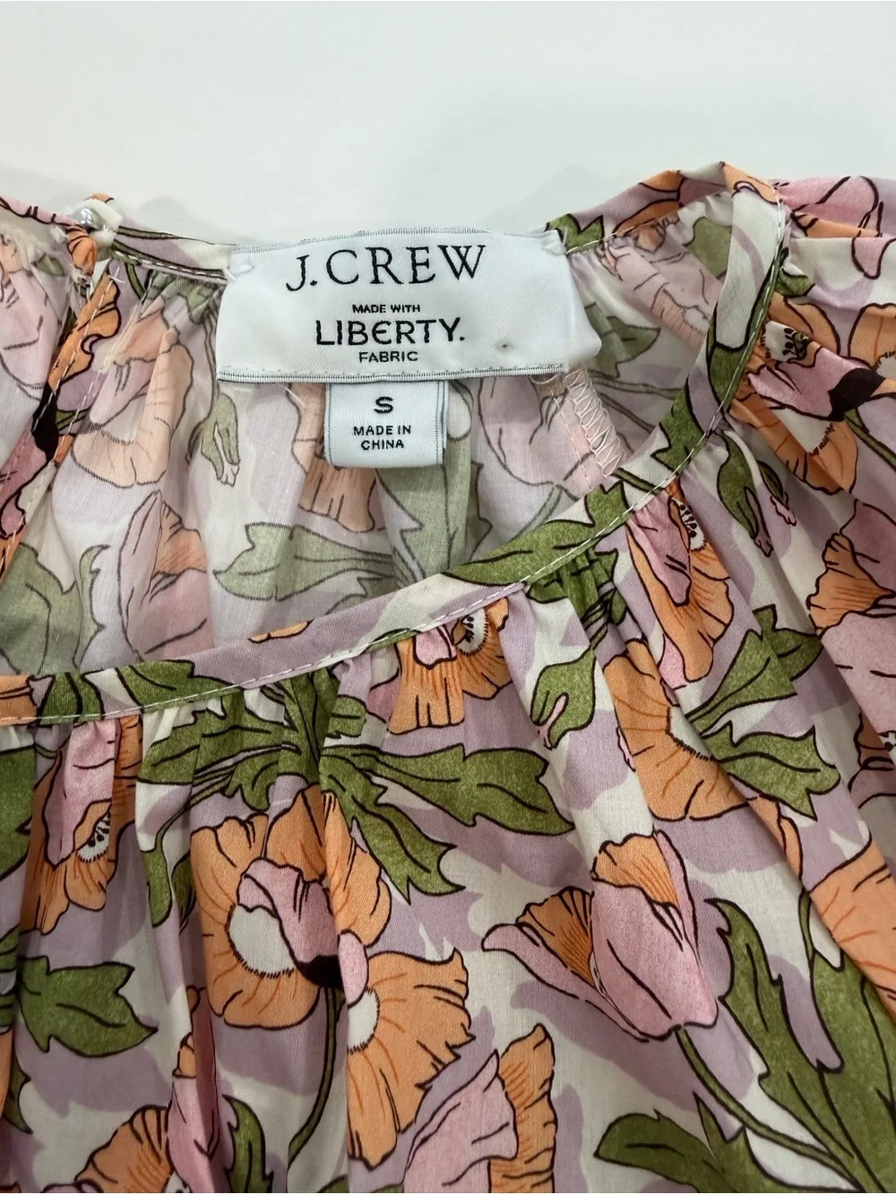 J Crew Butterfield Poppy Pink Green Floral Mini Dress Pockets Smocked Waist (Sm)